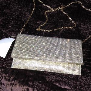 ‼️Brand New‼️ Gold Diamond Studded purse